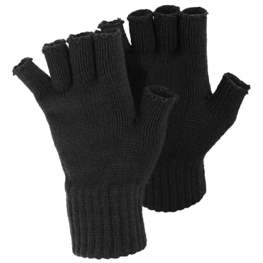 FLOSO Damen Handschuhe, fingerlos (Schwarz)