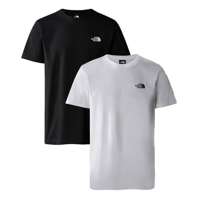 2er-Pack The North Face Simple Dome T-Shirts für Herren in Schwarz/Weiß