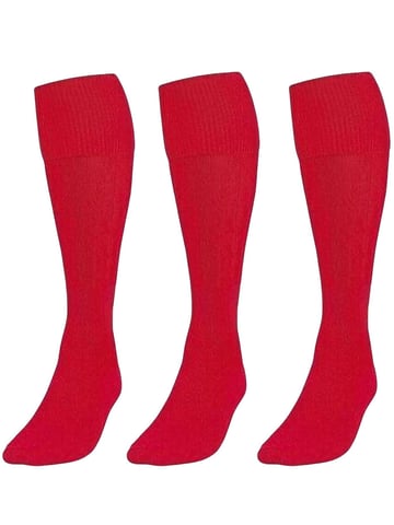 3er-Pack rote Fußball-Socken Kinder