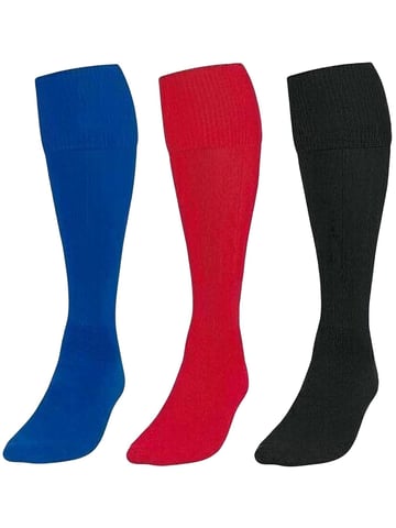 3er-Pack Kinder-Fußball-Socken - BLK/RED/BLU