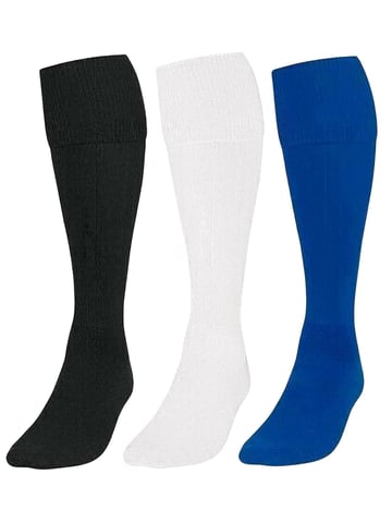 3er-Pack Kinder-Fußball-Socken - BLK/BLU/WHT