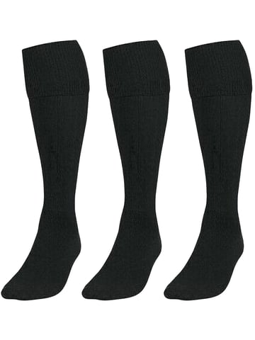 3er-Pack schwarze Fußball-Socken Kinder