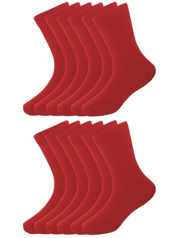 12er Pack Kinder rote Schulsocken