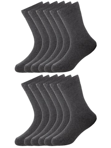 12er-Pack Kinder Socken Grau Schule
