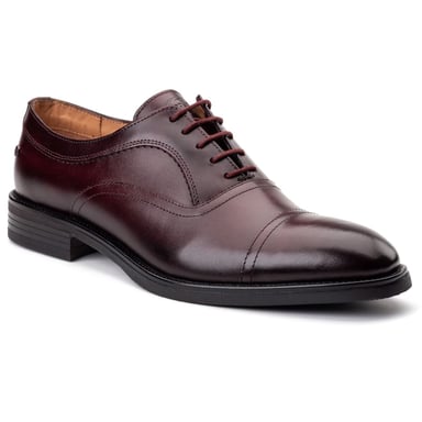 Base London Revers Leder Herren Bordo Oxford Schuhe