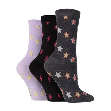 3er-Pack Damenmode strukturierte Strick-Baumwollsocken