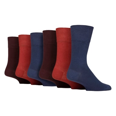 6er-Pack Herren Socken aus nicht elastischer Baumwolle für Diabetiker mit nahtlosem Zehenbereich