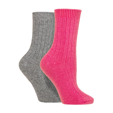 2er-Pack Damen Cashmere-Wollschlafsocken