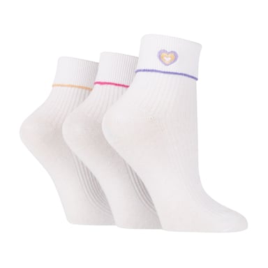 3er-Pack Damen Fashion Umkrempel-Hüftsocken