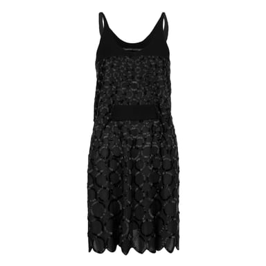 Balenciaga – Schwarzes Kleid mit Perlenverzierung – 10er