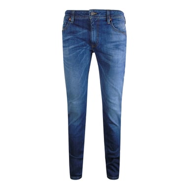 Diesel - Thommer-x - Blaue Jeanshose Mit Braunem Badge