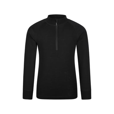 Mountain Warehouse - Base Layer Oberteil mit halbem Reißverschluss für Kinder (Schwarz)