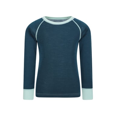 Mountain Warehouse - "Merino II" Base Layer Oberteil Rundhalsausschnitt für Kinder (Petrol)