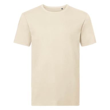 Russell Herren Organik T-Shirt Kurzarm (Natur)