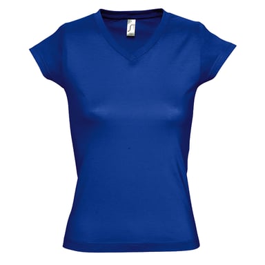 SOLS Moon Damen T-Shirt, Kurzarm, V-Ausschnitt (Königsblau)