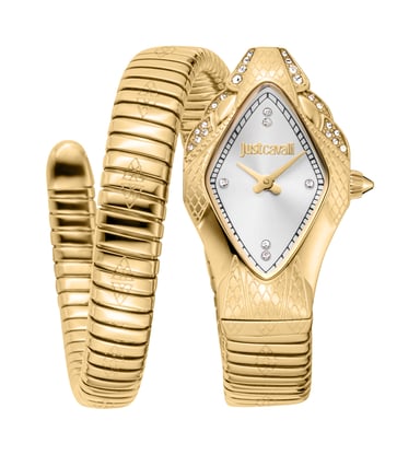 Just Cavalli Damen Schlange 316L Edelstahl Uhr