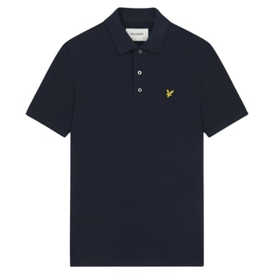 Dunkelblaues Poloshirt mit Logo auf der Brust von Lyle & Scott