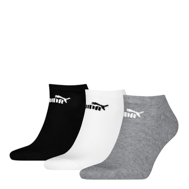 Puma - Sneaker-Socken für Herren/Damen Unisex(3er-Pack) (Schwarz/Weiß/Grau)
