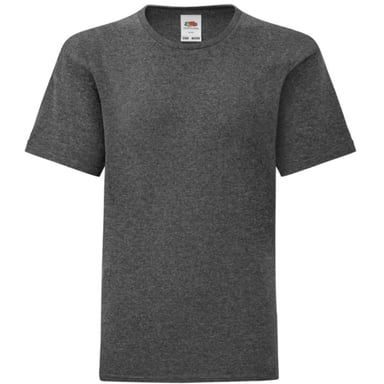 Fruit Of The Loom Jungen Iconic T-Shirt (Dunkelgrau meliert)