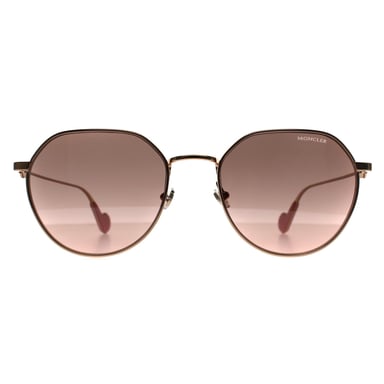 Moncler ML0156-K 28U glänzend rose gold rosa braun Sonnenbrille