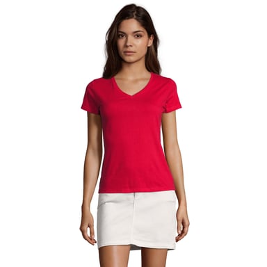 SOLS - "Imperial" T-Shirt V-Ausschnitt für Damen (Rot)