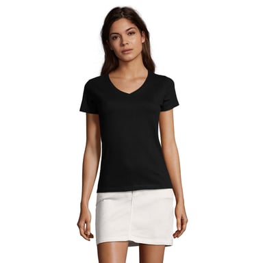 SOLS - "Imperial" T-Shirt V-Ausschnitt für Damen (Schwarz)