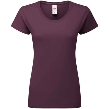 Fruit Of The Damen T-Shirt, enganliegend (Dunkles Pflaumenblau)
