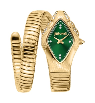 Just Cavalli Damen Schlange 316L Edelstahl Uhr