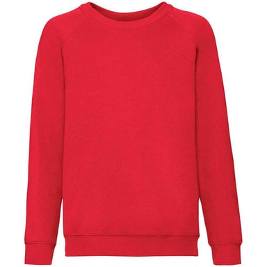 Fruit of the Loom - Sweatshirt für Kinder Raglanärmel (Rot)