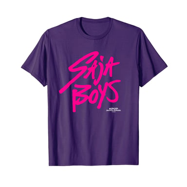 K-Pop Demon Hunters - "Saja Boys" T-Shirt für Kinder (Violett)