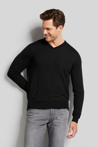 Bugatti Herren Pullover aus feiner Merinowolle