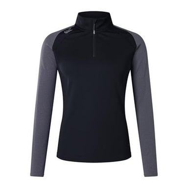 Canterbury - "Elite" Base Layer Oberteil mit kurzem Reißverschluss für Damen (Schwarz/Magnet (Farbe) meliert)