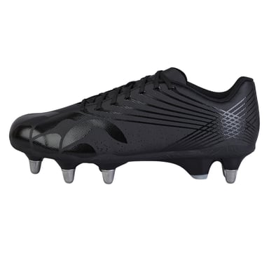 Canterbury - Herren/Damen Unisex Rugby-Stiefel für weichen Boden "Stampede Groundbreak Team" (Schwarz/Silber Metallic)