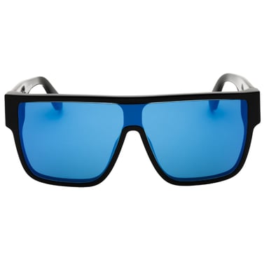 Off-white - Syracuse - Sonnenbrille Mit Schwarzem Rahmen Und Blauer Verspiegelung