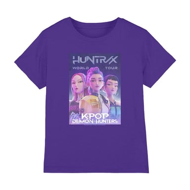 K-Pop Demon Hunters - "World Tour" T-Shirt für Kinder (Violett)