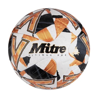 Mitre - "Ultimax Pro" Fußball 2024 (Weiß/Schwarz/Orange)