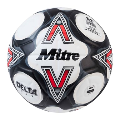 Mitre - "Delta Evo" Fußball (Weiß/Schwarz/Rot)