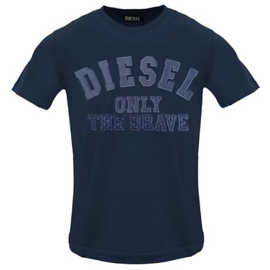 Diesel - Einfarbiges T-shirt „total Eclipse" Mit Geprägtem Logo