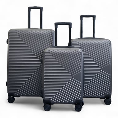 Hartschalenkoffer Anthrazitgrau Robuster 8-Rollen-Gepäckkoffer Handgepäcktasche
