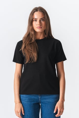 Lockeres T-Shirt „Leah“ - Schwarz