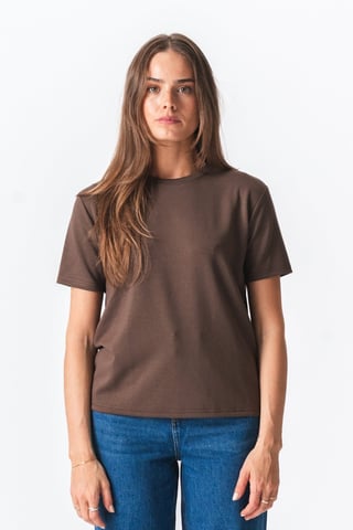 Lockeres T-Shirt „Leah“ - Braun