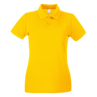 Fruit of the Loom - Poloshirt für Damen kurzärmlig (Gold)