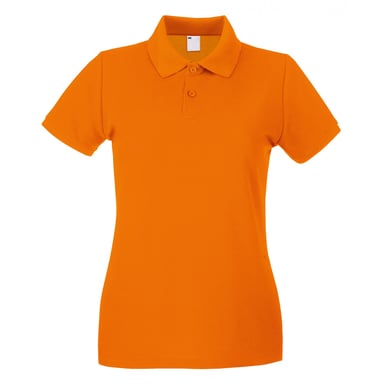 Fruit of the Loom - Poloshirt für Damen kurzärmlig (Kräftiges Orange)