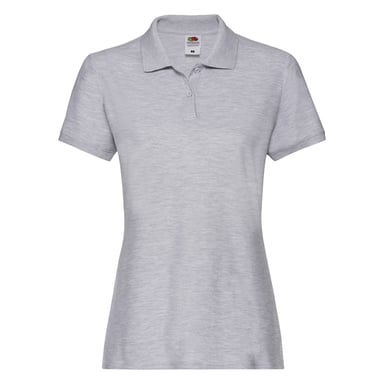 Fruit of the Loom - "Premium" Poloshirt für Damen kurzärmlig (Athletic Grau)