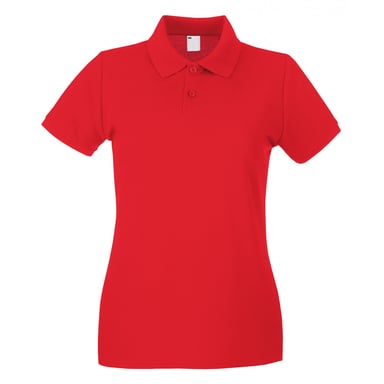 Fruit of the Loom - Poloshirt für Damen kurzärmlig (Signalrot)