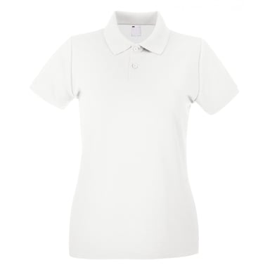 Fruit of the Loom - Poloshirt für Damen kurzärmlig (Schnee)