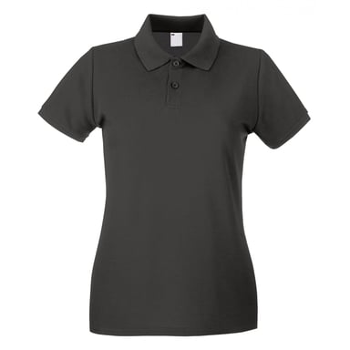 Fruit of the Loom - Poloshirt für Damen kurzärmlig (Anthrazit)