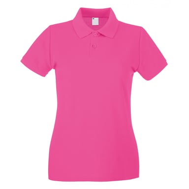 Fruit of the Loom - Poloshirt für Damen kurzärmlig (Dunkles Pink)