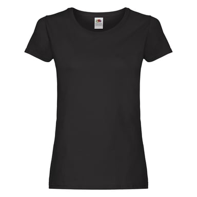 Fruit of the Loom - T-Shirt für Damen (Schwarz)