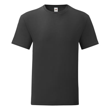 Fruit Of The Loom Herren T-Shirt Iconic (Schwarz)